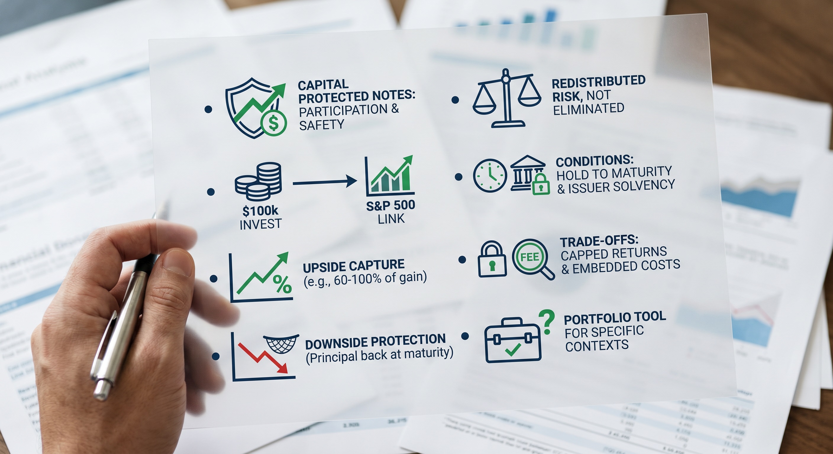 Capital Protected Notes can change the shape of the risk-return profile.